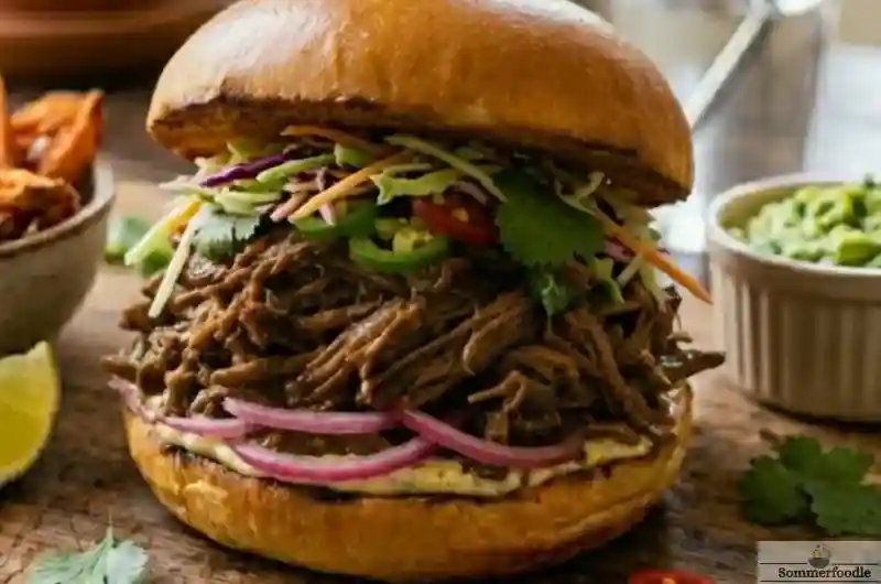 burger à l'effiloché de banane