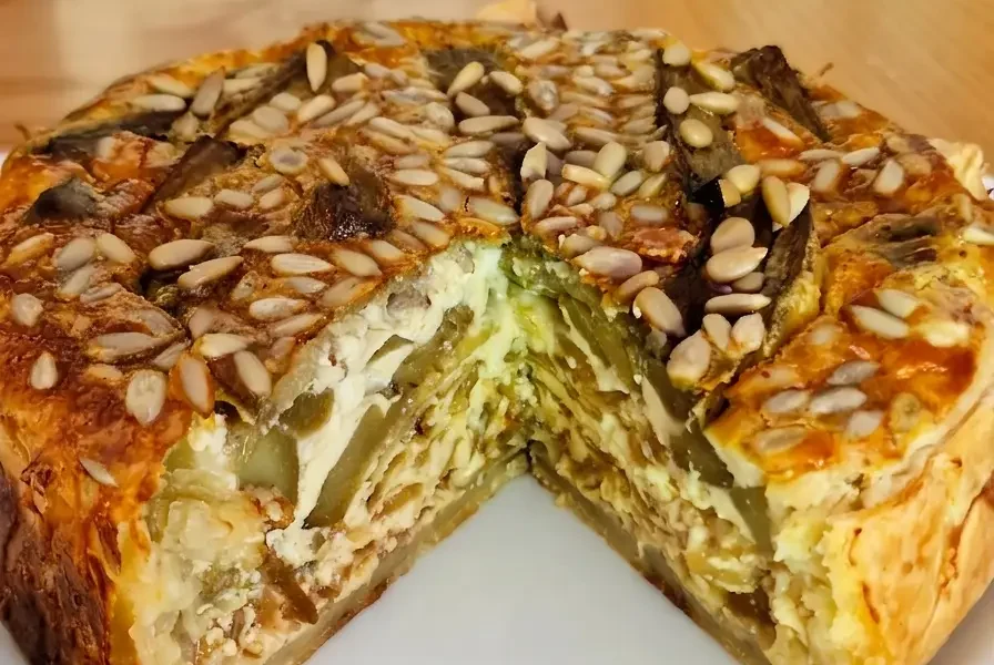 Tarte aubergines-oignons caramélisés