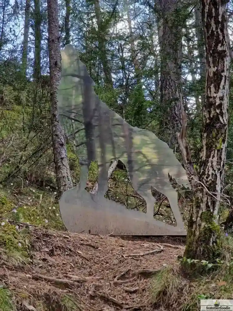 Sculpture loup en verre Bosc de Viu Ordino.