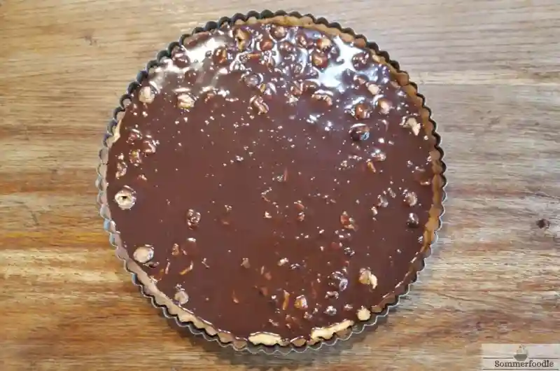 Tarte au chocolat et lait noisette