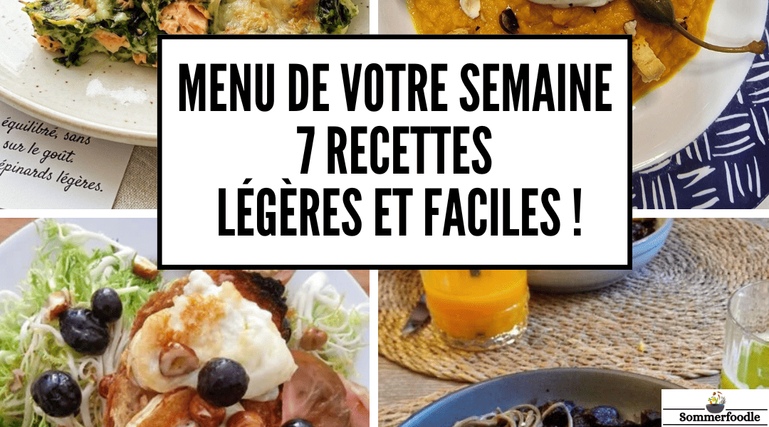 Menu pour 1 semaine. Photos d'illustration