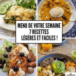 Menu pour 1 semaine. Photos d'illustration