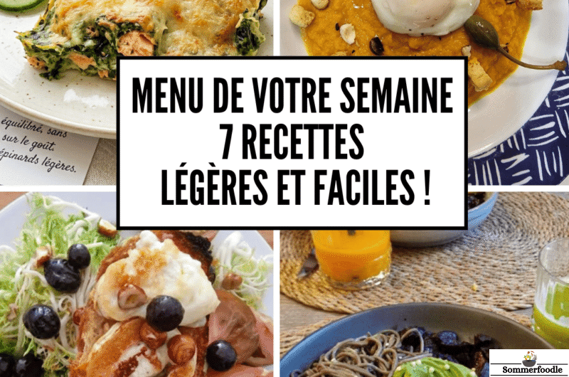 Menu pour 1 semaine. Photos d'illustration