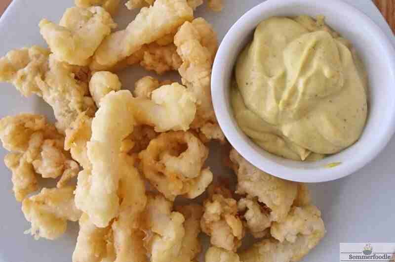 calamars à l'Andalouse et mayonnaise au curry