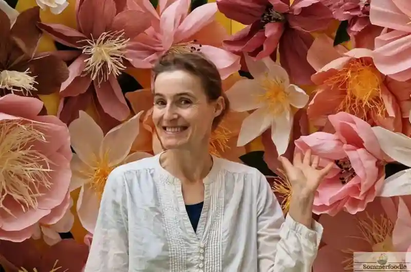 Aude Sommervogel à l'exposition art en papier du Illa à Andorre