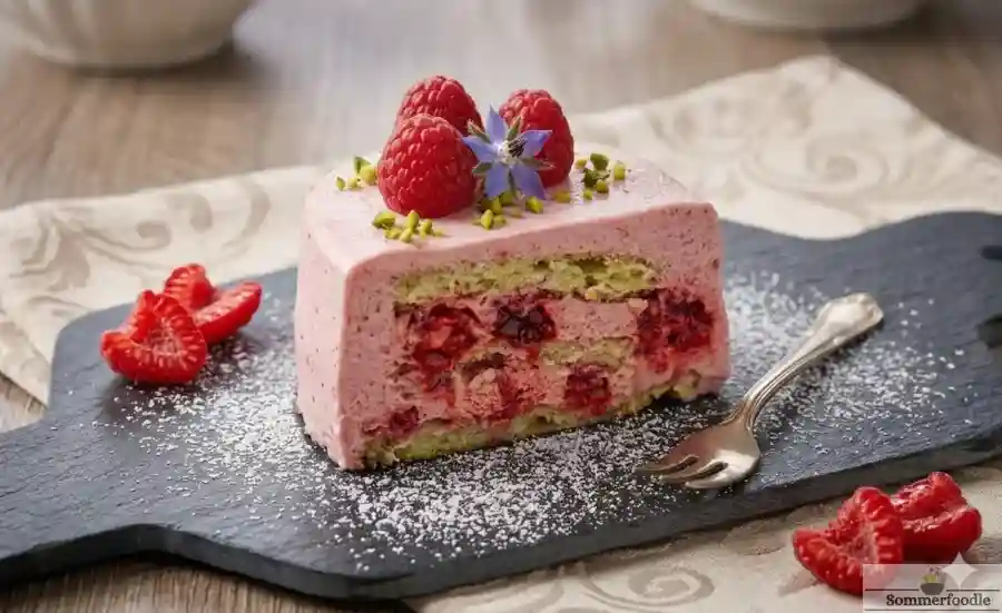 Entremet aux framboises, amandes. Cétogène