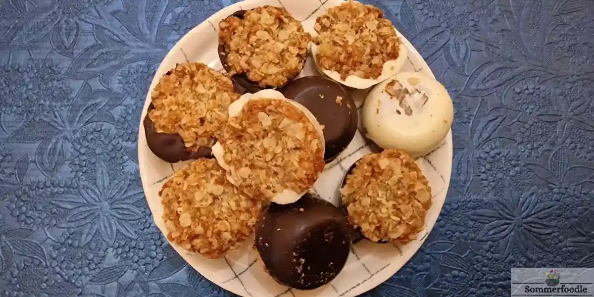 Bouchées granola coque en chocolat. Blanc ou noir. Encas énergétique