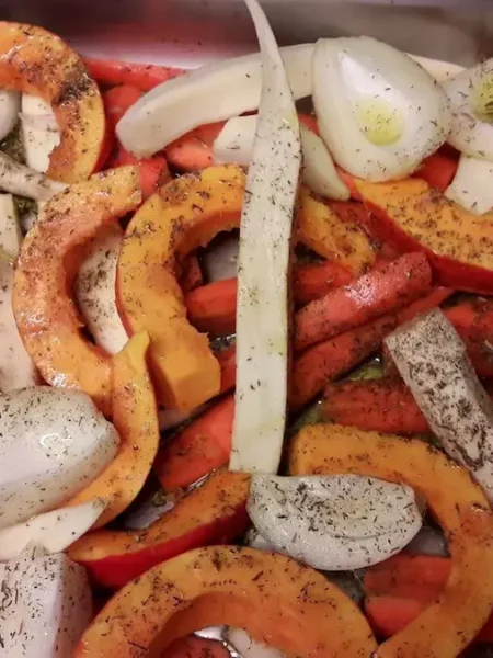 Légumes rôtis avant cuisson