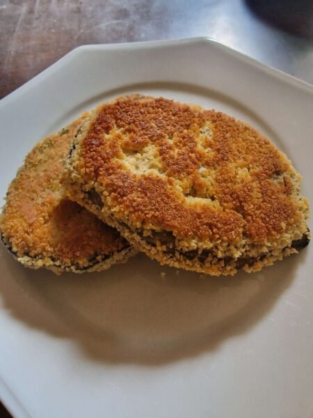 Steak d'aubergine pané - vegetarian eggplant steak