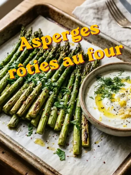 Asperges rôties au four et sauce yaourt