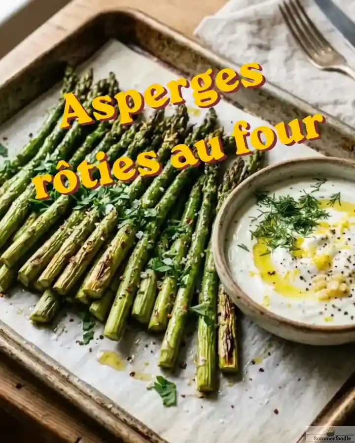 Asperges rôties au four et sauce yaourt