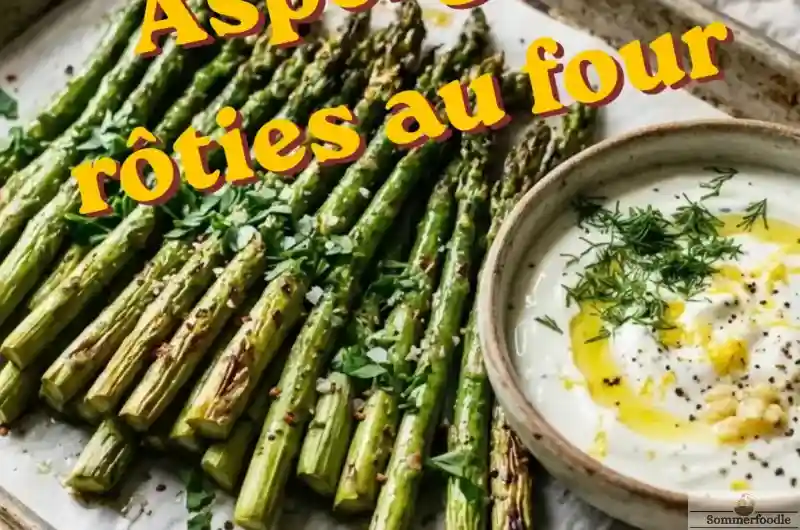 Asperges rôties au four et sauce yaourt