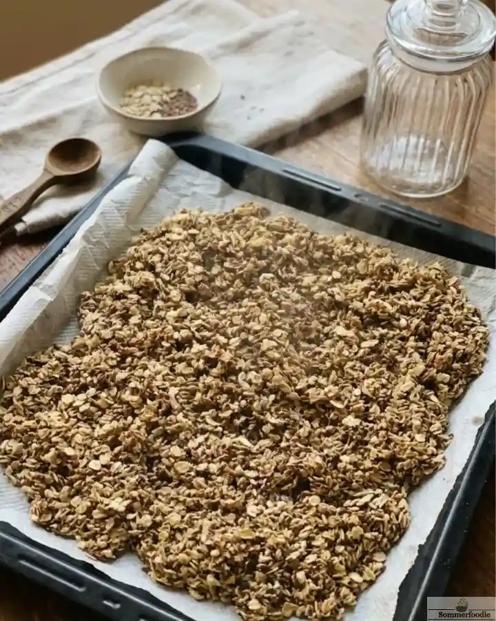 Granola maison à la sortie du four