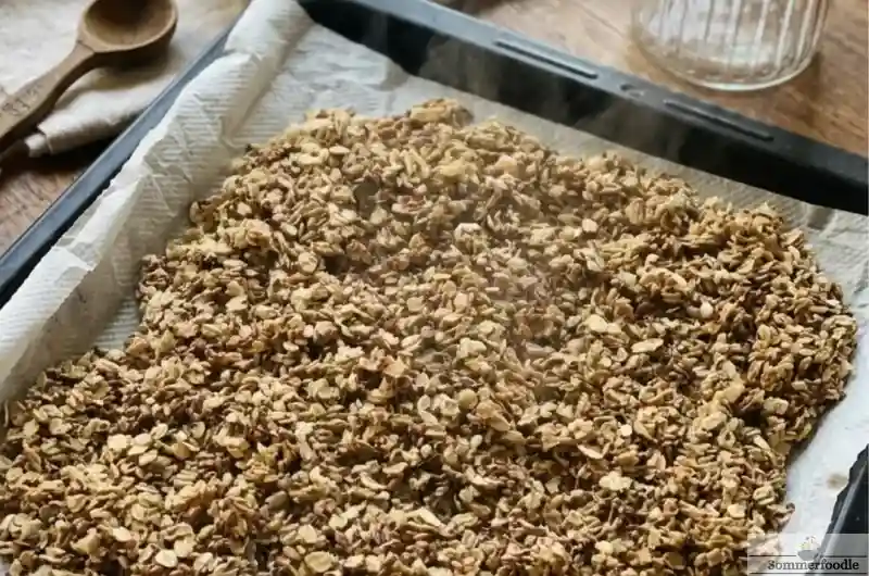 Granola maison à la sortie du four