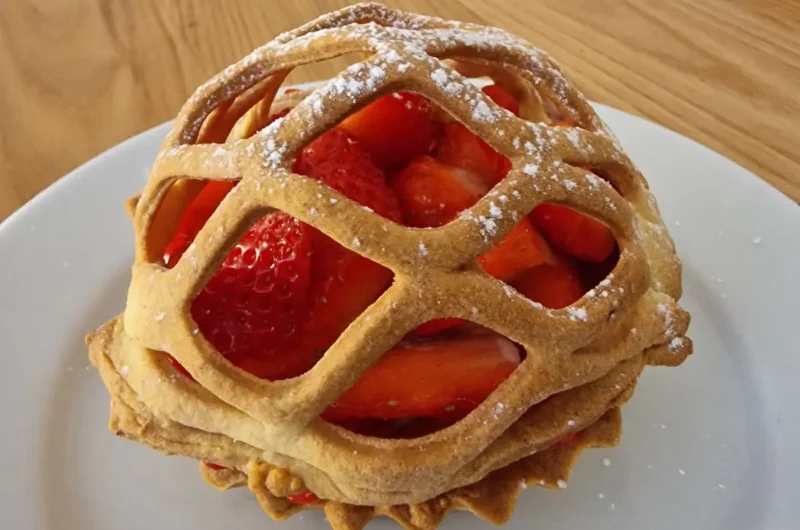 tartelette aux fraises, dôme treillis