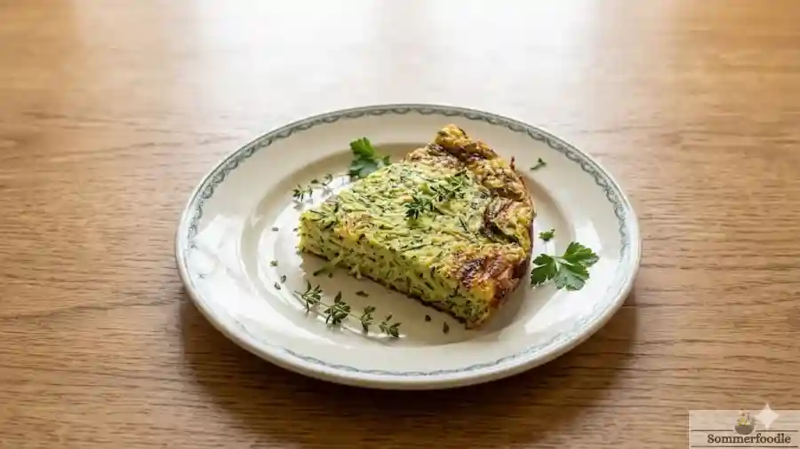 Omelette aux courgettes et herbes cuites au four