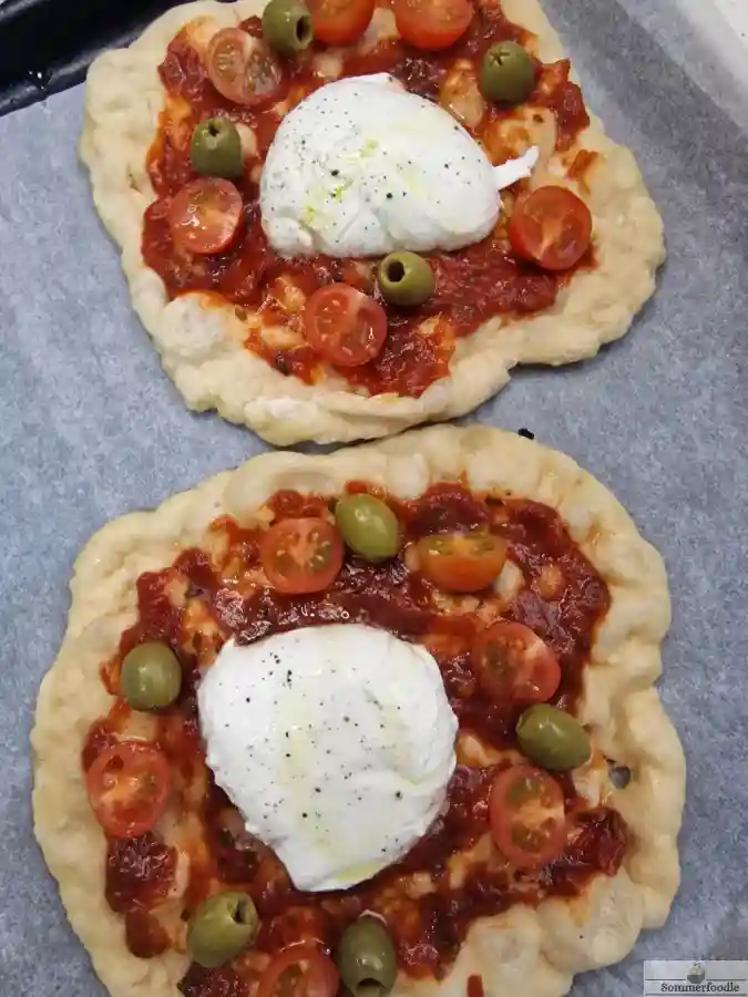 pizza à la poêle tomates mozarella