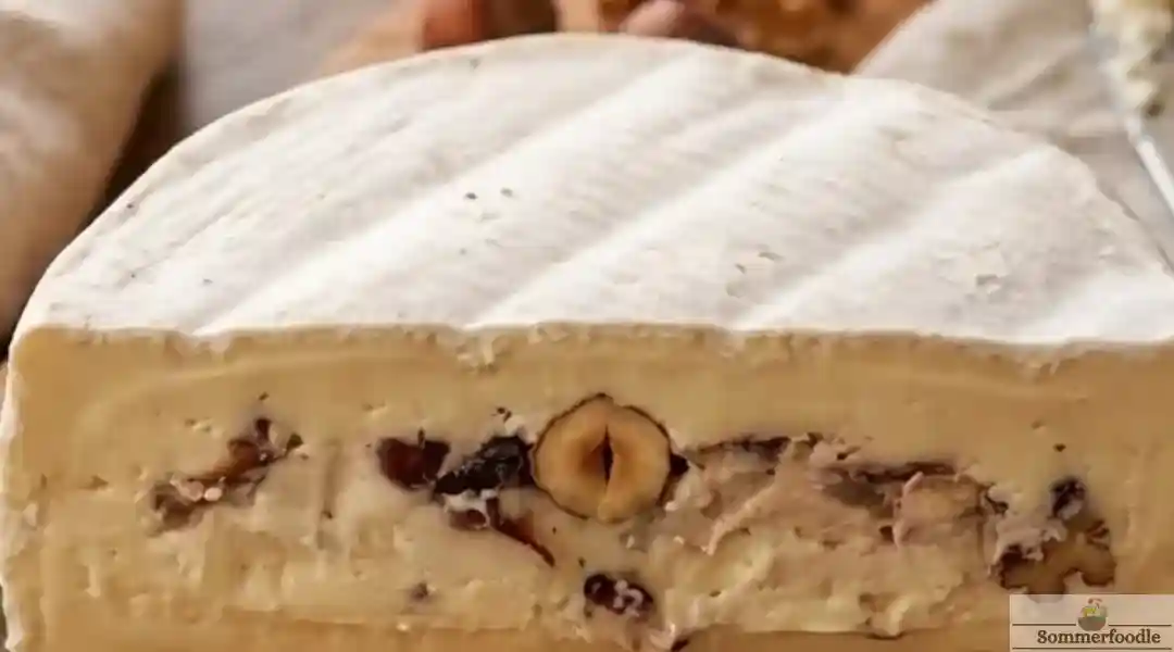 camembert fourré à la ricotta, noix et cranberries