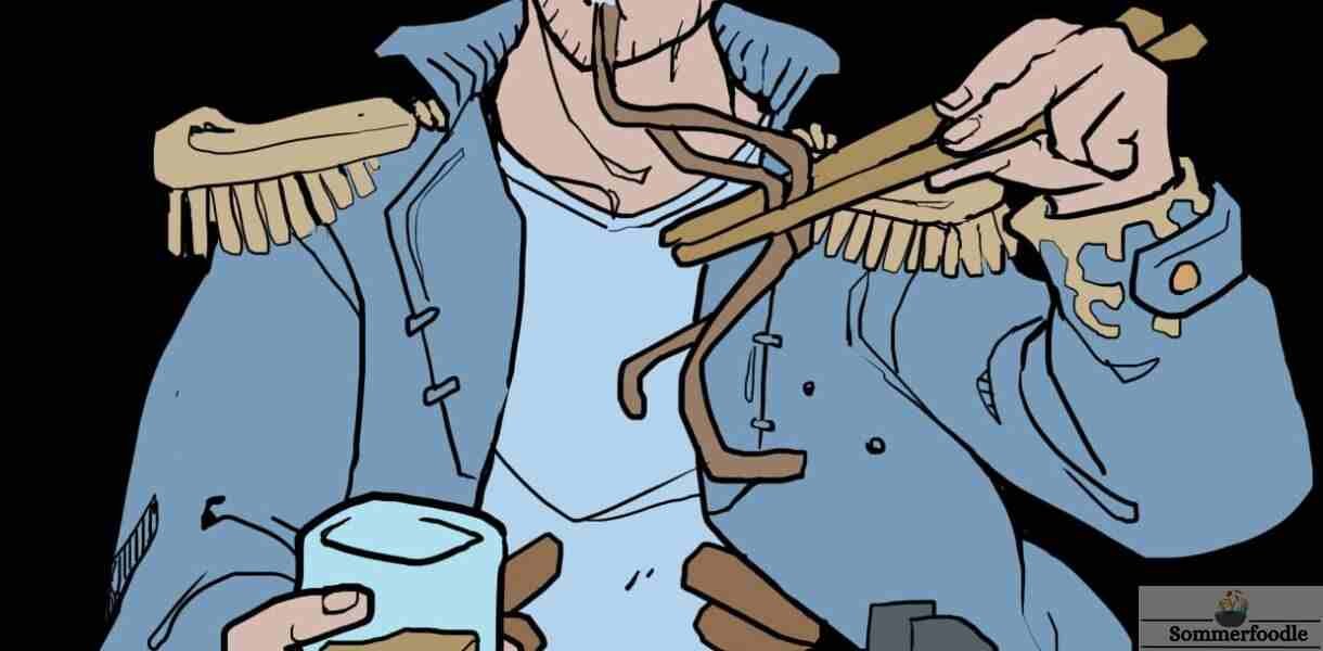 Dessin de Paper Magus d'un homme qui mange des ramens