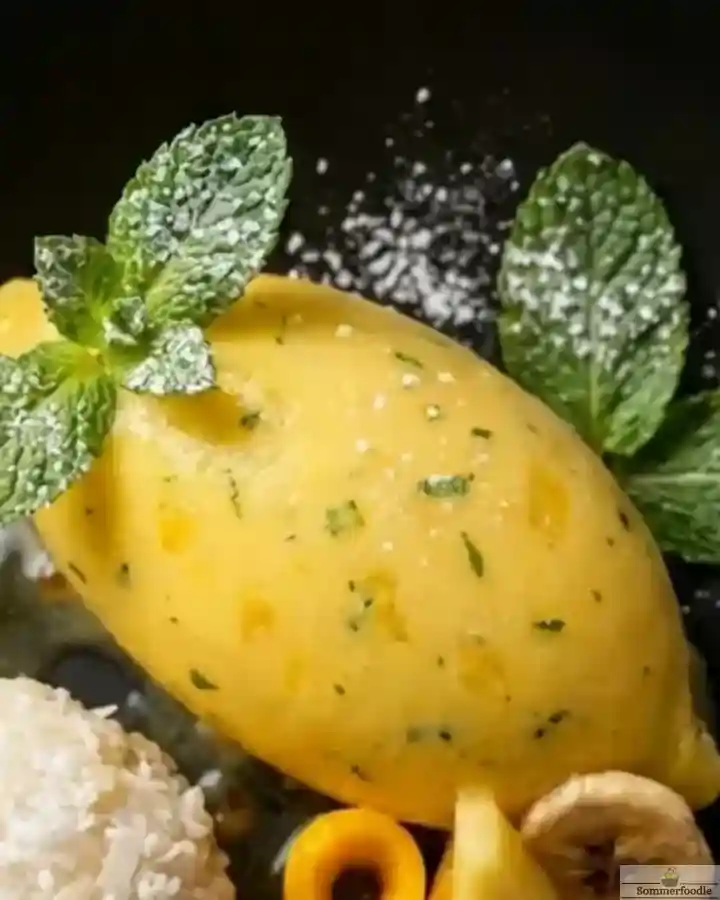 Sorbet mangue ananas banane menthe sans sorbetière