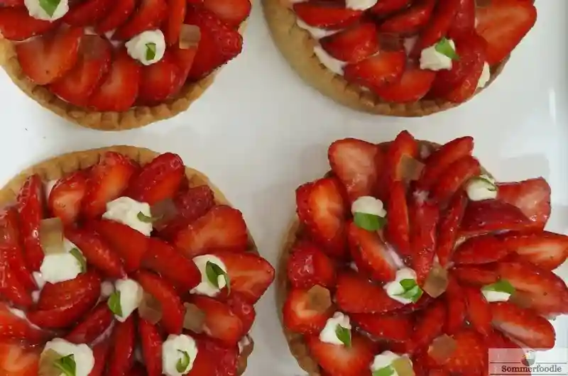 Tartelettes aux fraises et basilic