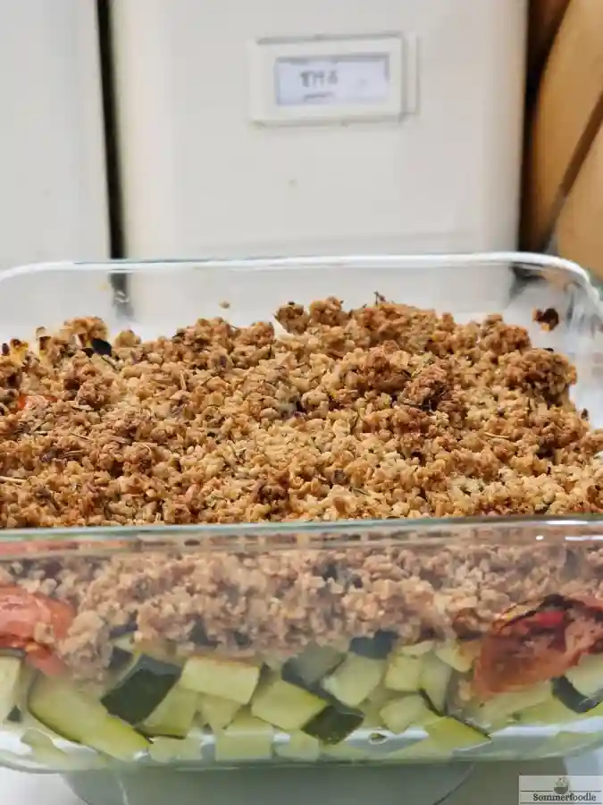 Crumble salé à la courgette