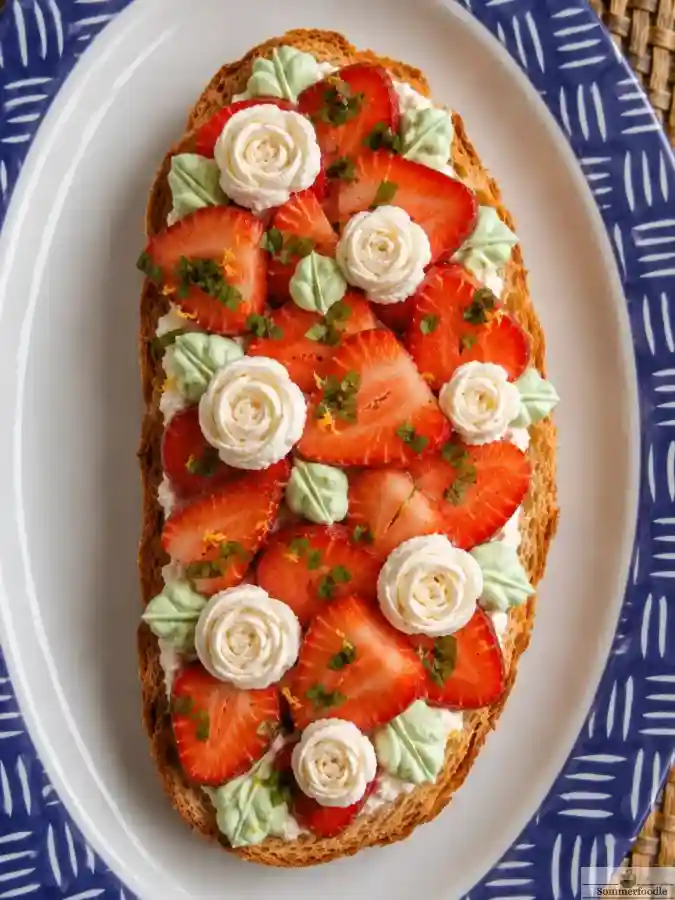 Torrada-fraises-ricotta comme un pà tomaquet