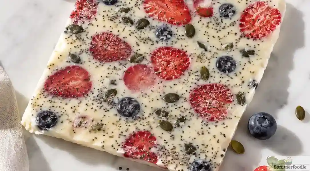 skyr glacé aux fruits rouges et graines