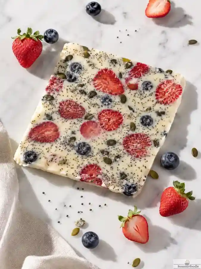 skyr glacé aux fruits rouges et graines