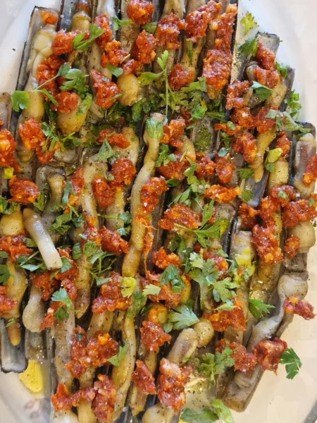 Couteaux au chorizo