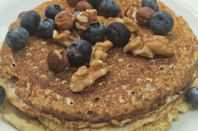 Crêpes-kéto-myrtilles et noix
